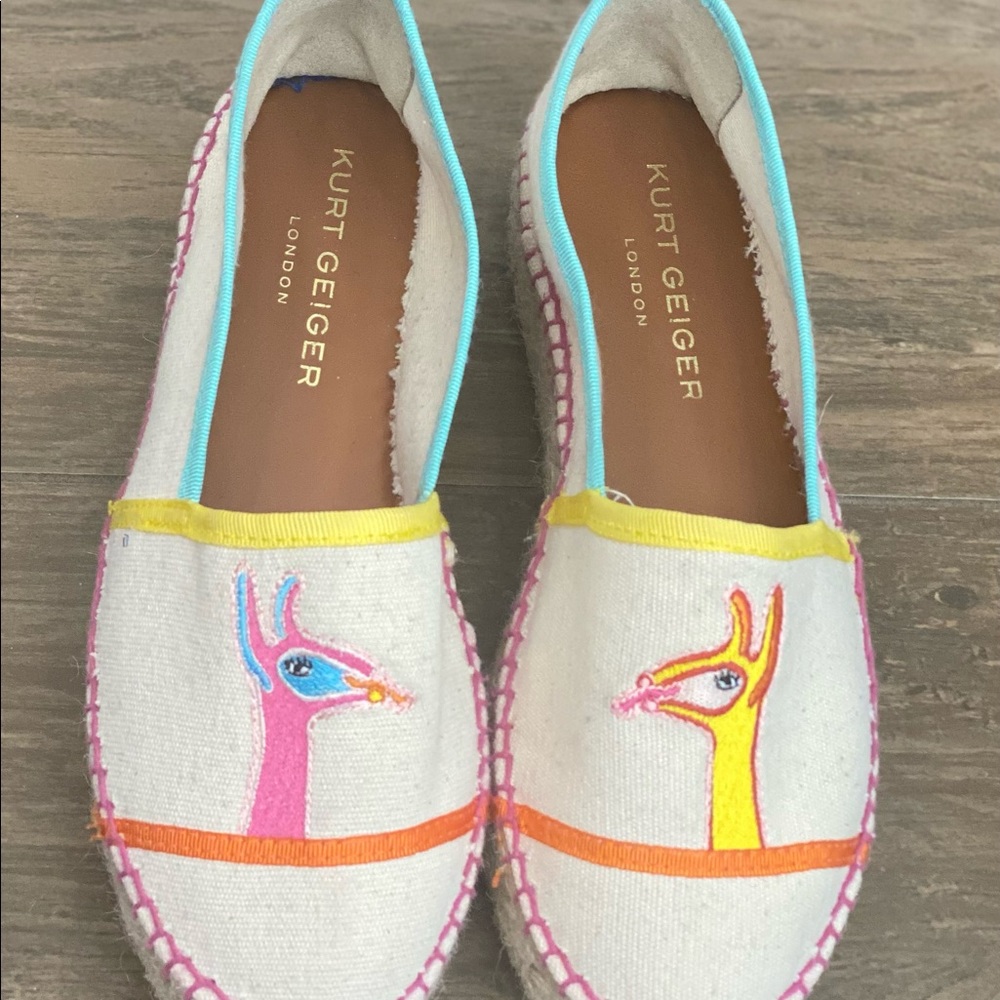 BRAND NEW- never worn. Tan espadrilles KURT GEIGER London. Comes without box.